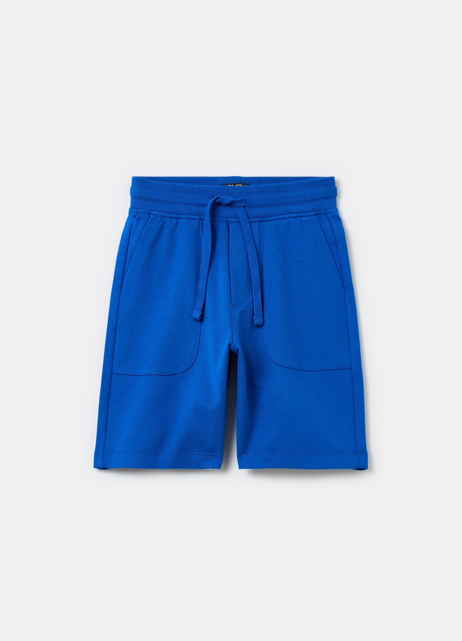 French Terry Bermuda shorts with drawstring