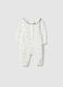 White cotton blend baby girl romper regular fit with frilled collar_1