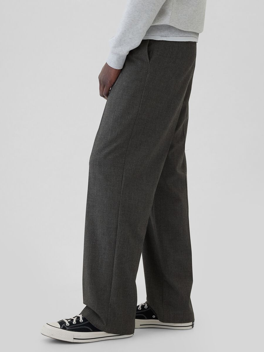 Pantaloni loose fit con pinces_3