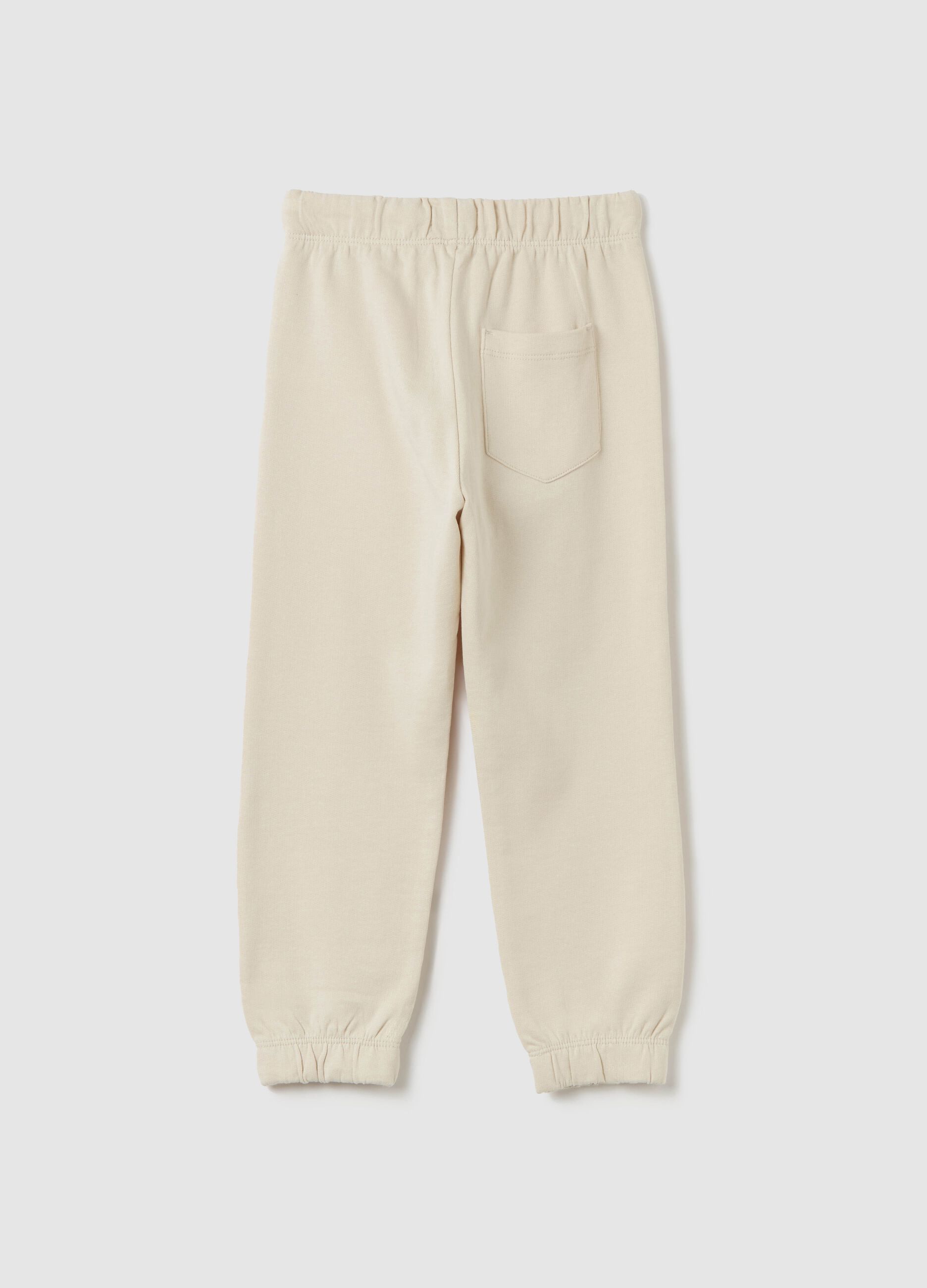 French Terry joggers with drawstring and print