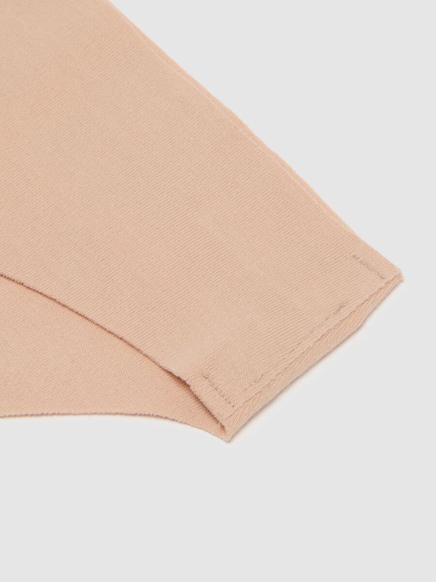 Regular Fit Beige Stretch Cotton Briefs_5