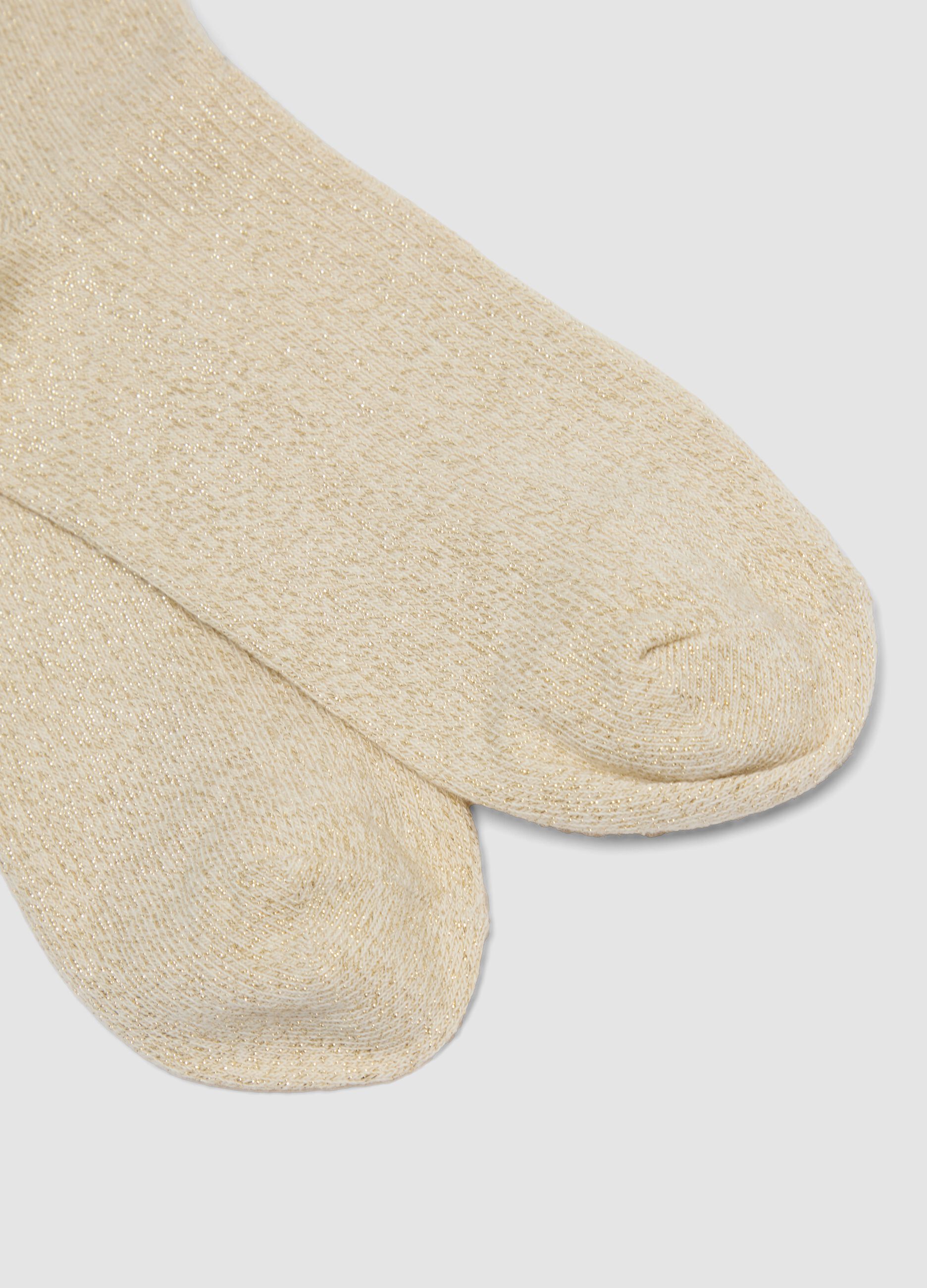 2-pack of beige organic stretch cotton socks