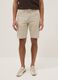 Beige pure cotton regular-fit Bermuda shorts_1
