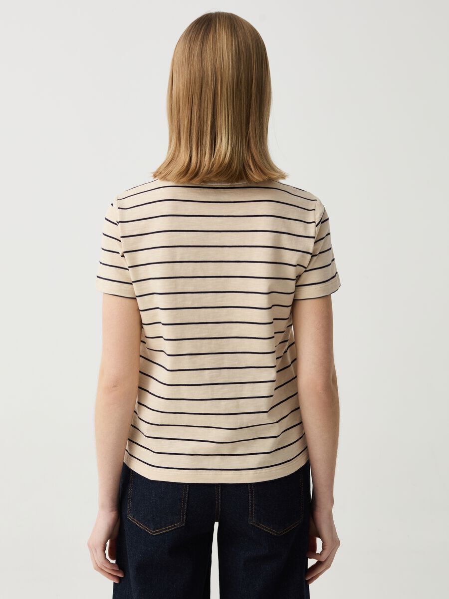 Essential striped mélange cotton T-shirt_2