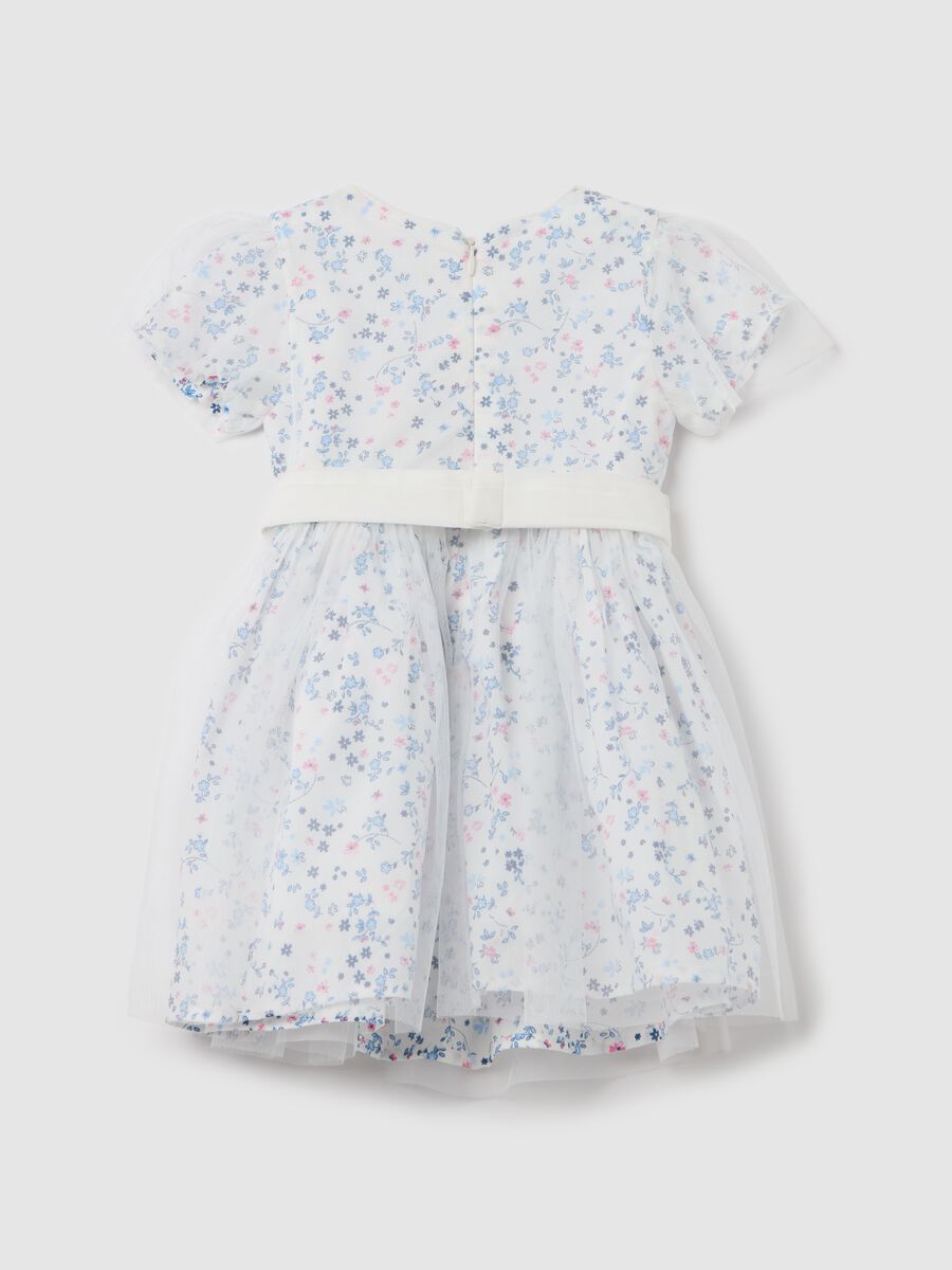 Abito in fantasia floreale con tulle_1