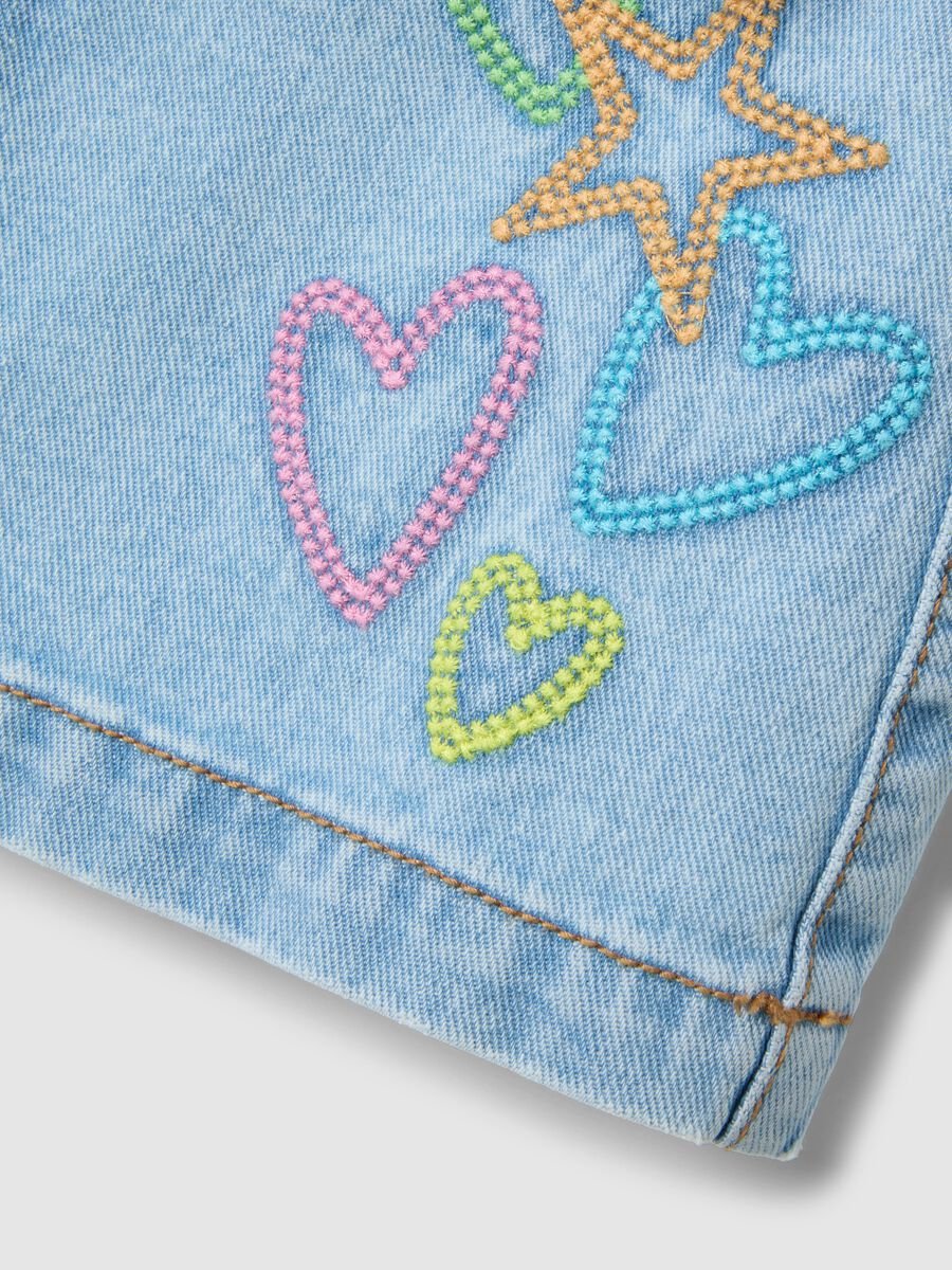 Pure Cotton Mini Skirt with Colourful Embroideries_3