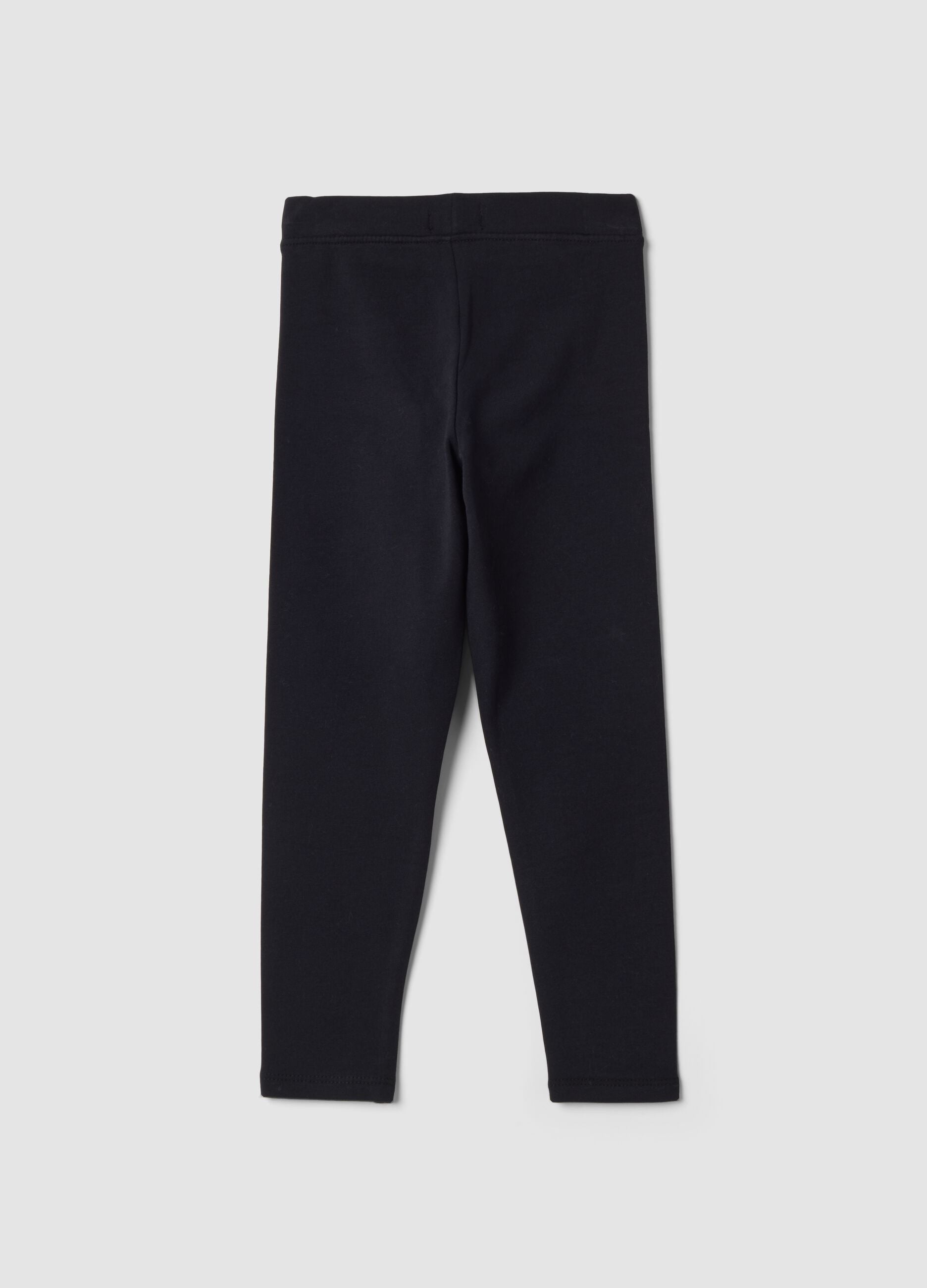 Leggings neri in cotone organico elasticizzato skinny fit