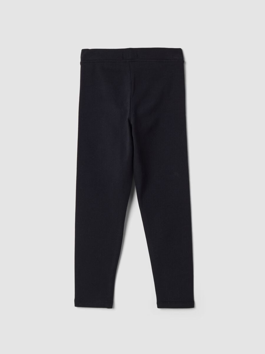 Leggings neri in cotone organico elasticizzato skinny fit_1
