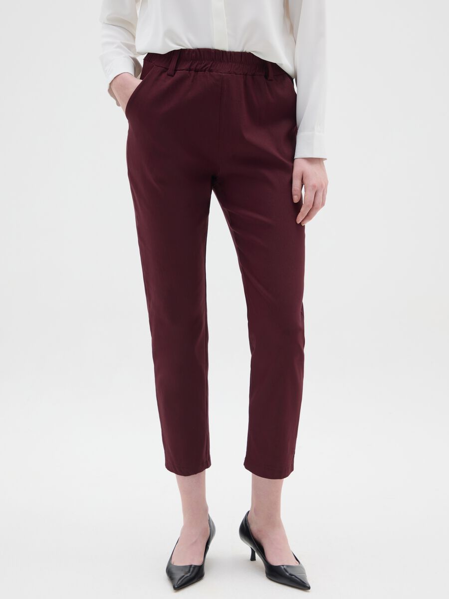 Red Regular Fit Trousers_1