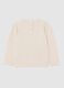 Maglione da bimba beige regular fit con ricami_1