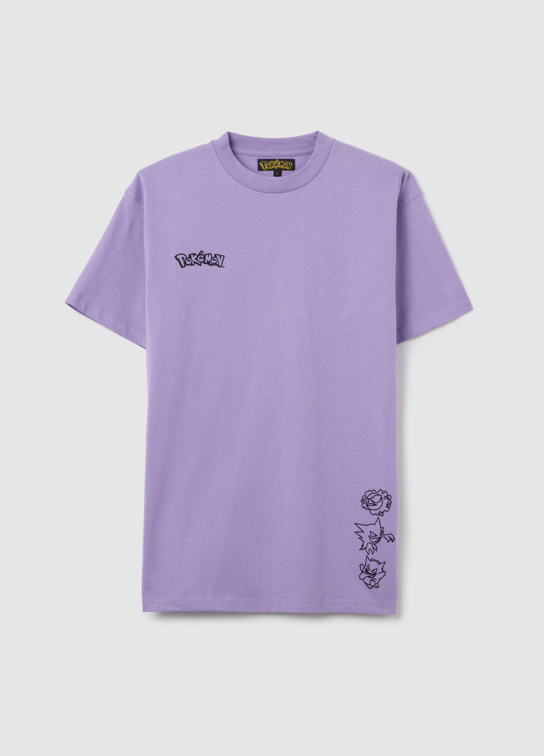 T-shirt da uomo in puro cotone viola