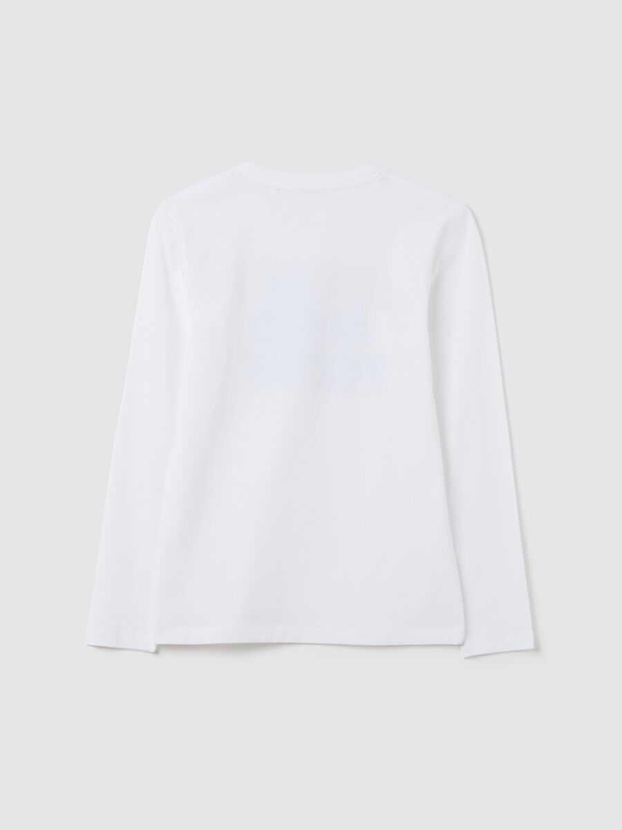 Boy's long white cotton top, regular fit_4