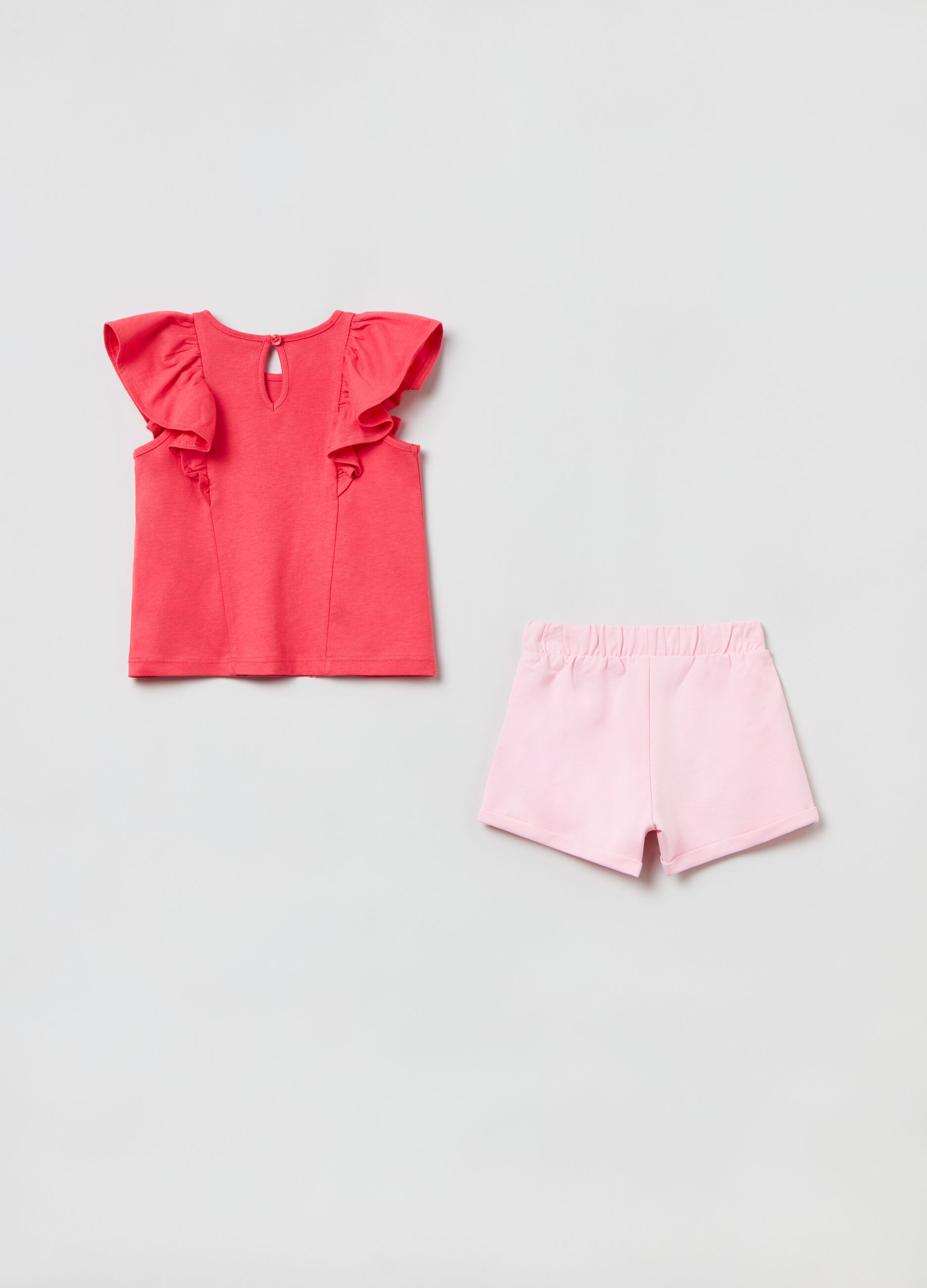Jogging set con inserti in sangallo_1