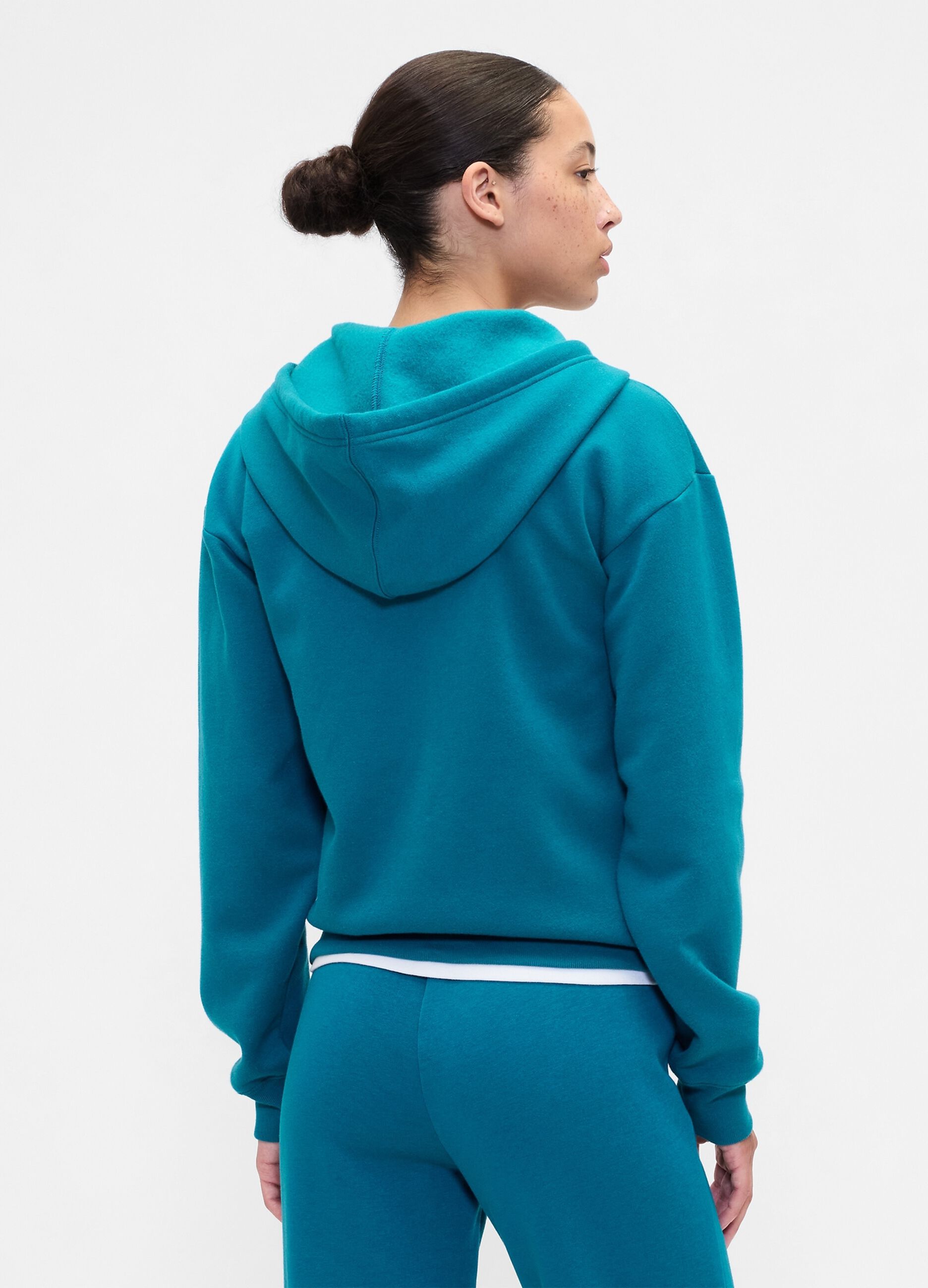 Blue Hoodie with Full Zip