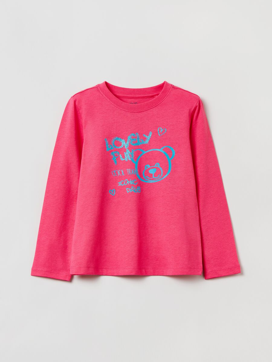 T-shirt a maniche lunghe in cotone_0