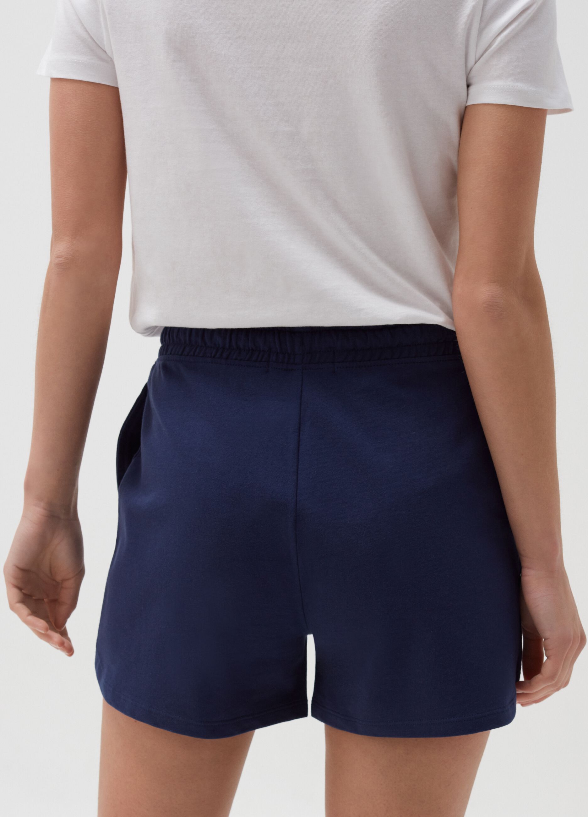 Shorts in felpa con coulisse_2