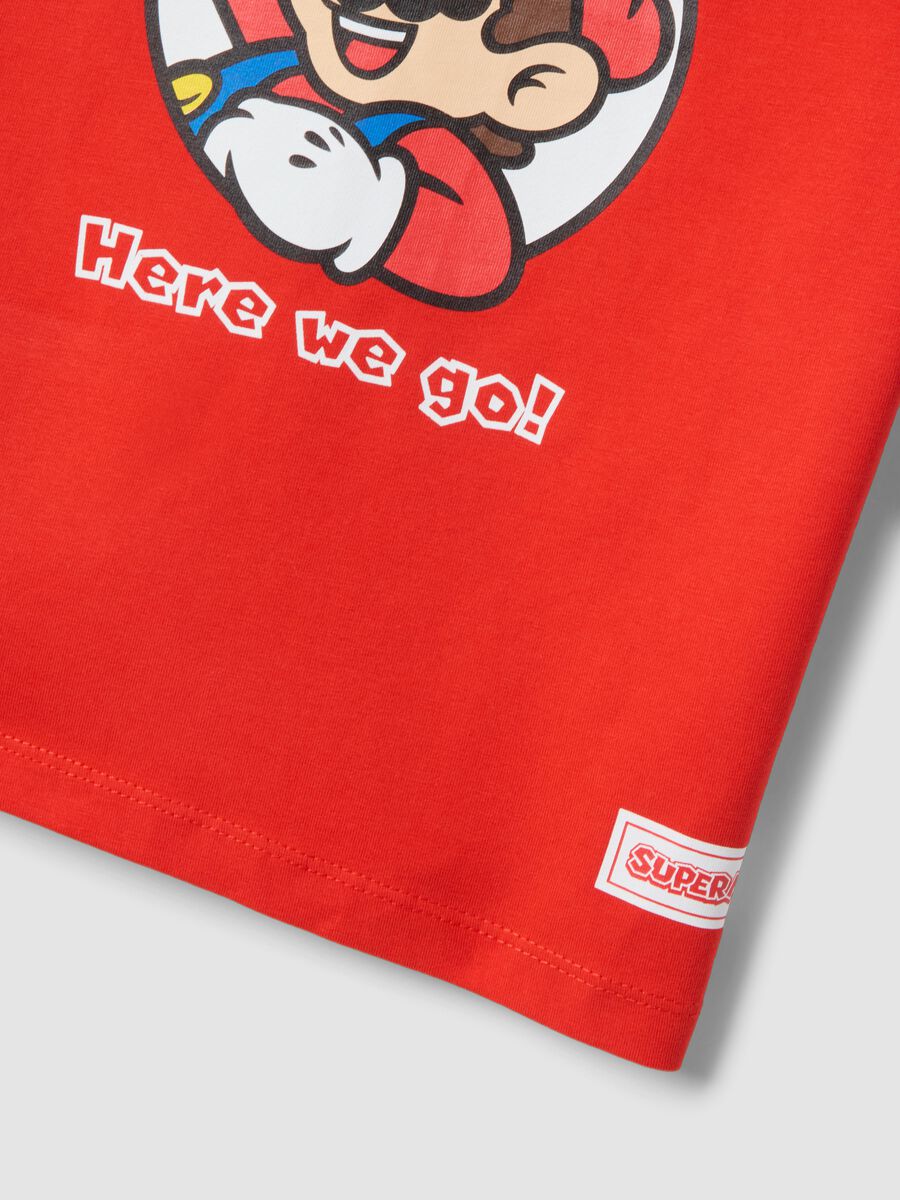 Red stretch cotton kids&rsquo; Super Mario T-shirt_2