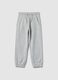 Pantaloni in puro cotone grigi regular fit per bambini_0
