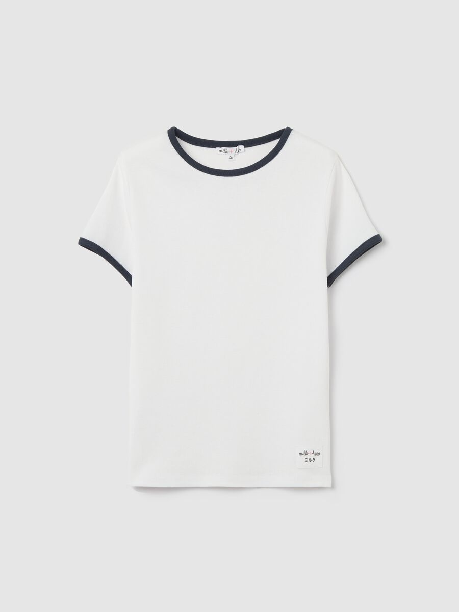 White slim-fit T-shirt in cotton_4