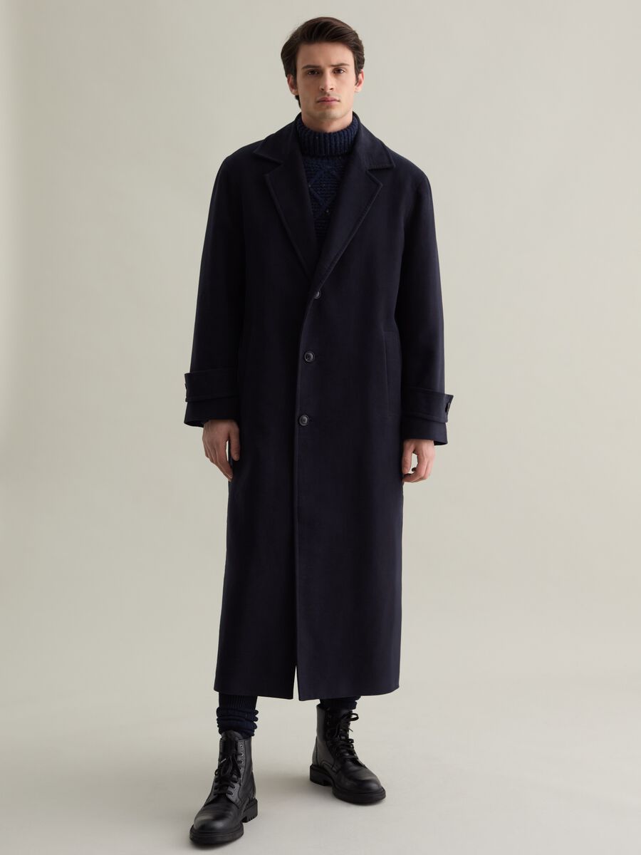 Long single-breasted coat_0