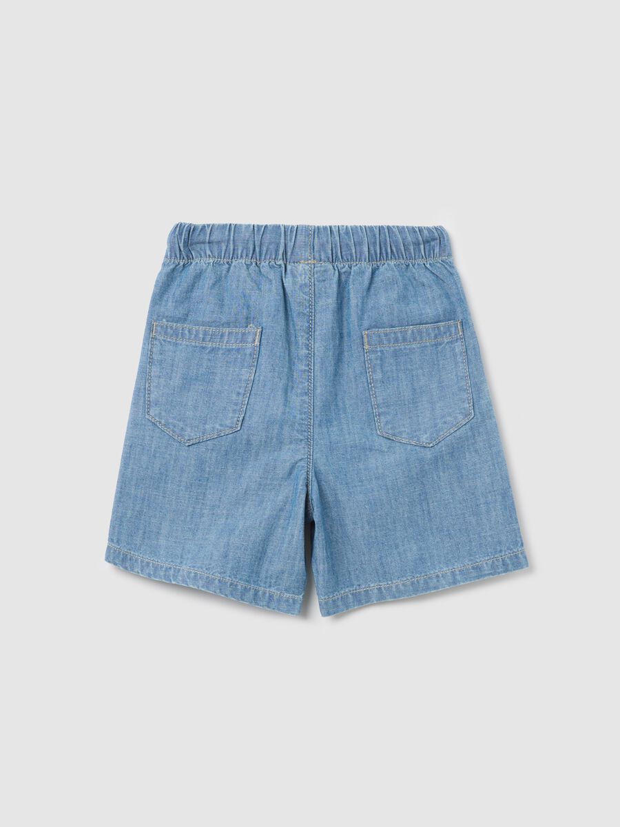 Cotton denim shorts_1