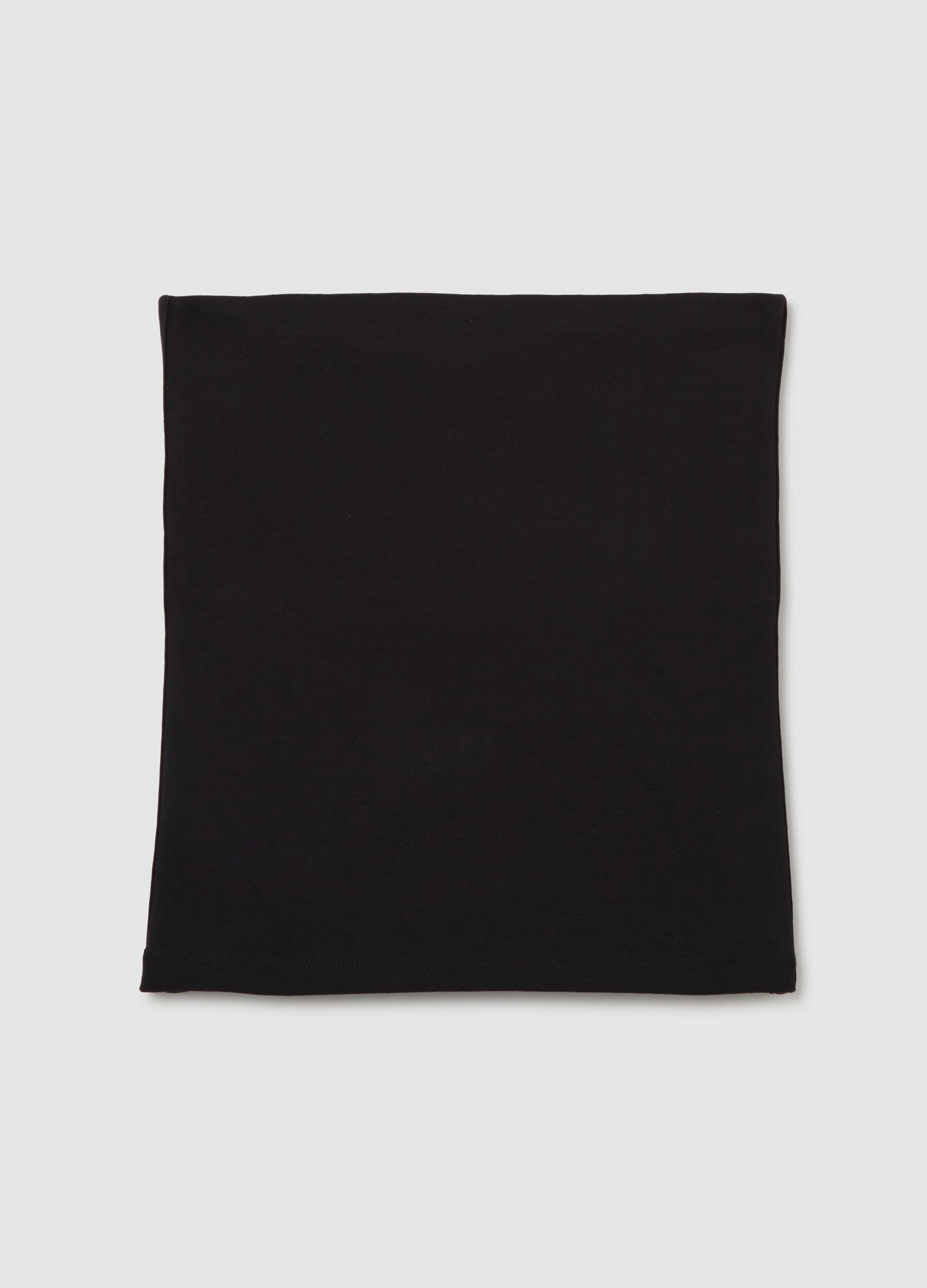 Women’s black fitted vest top in stretch cotton