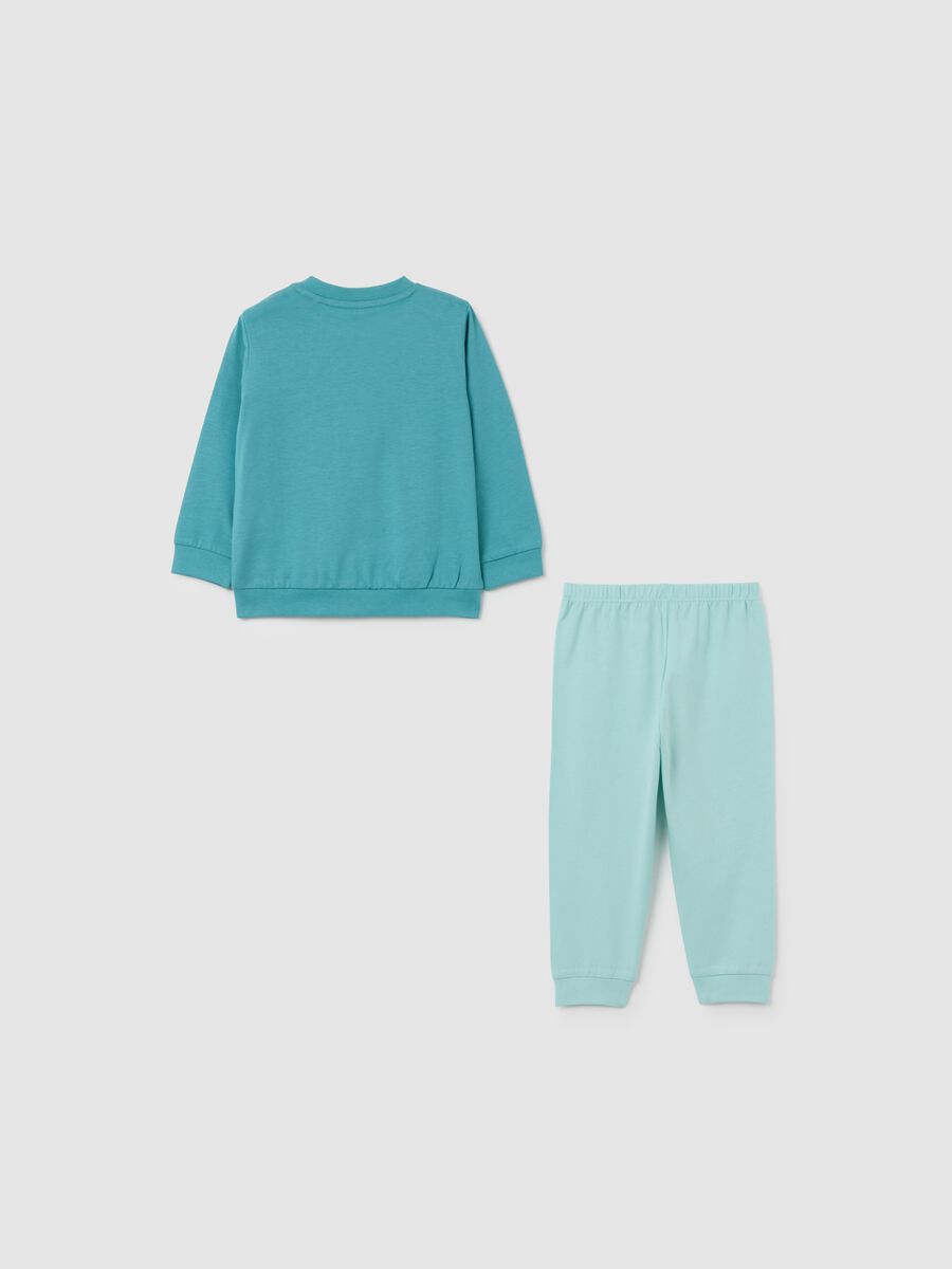 Children's Green Pure Cotton Pajama Set_1