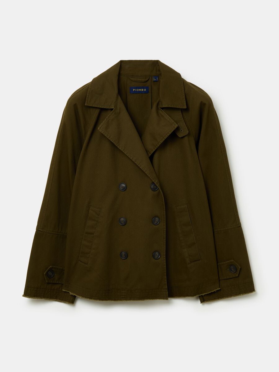 Short double-breasted trench coat_3