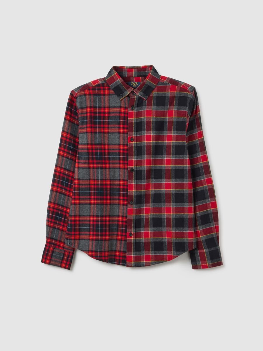Multicolour Check Boys' Shirt in Pure Cotton Regular Fit_1