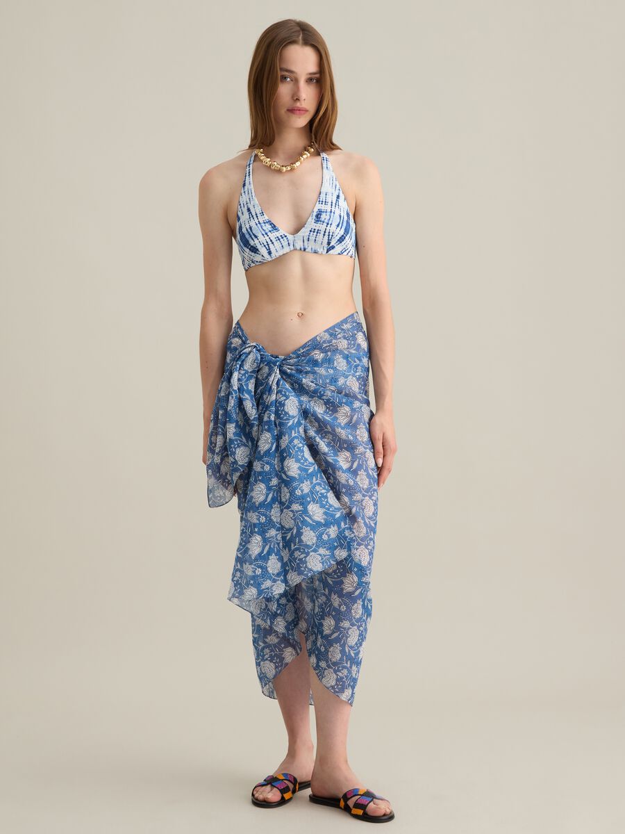 Women's Multicolour Stretch Blend Bikini Top_0