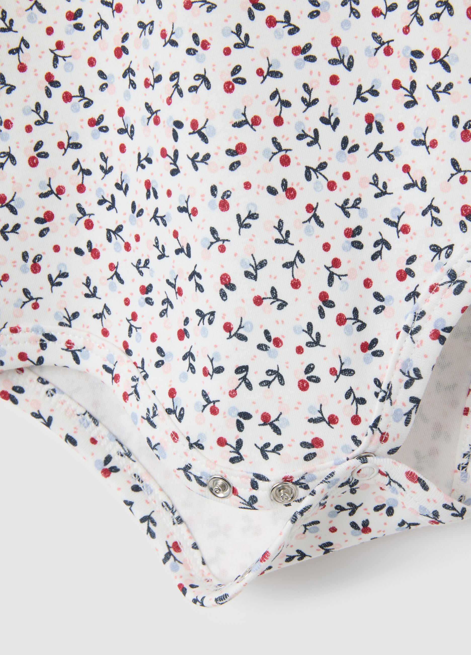 Multicoloured pure cotton baby bodysuit
