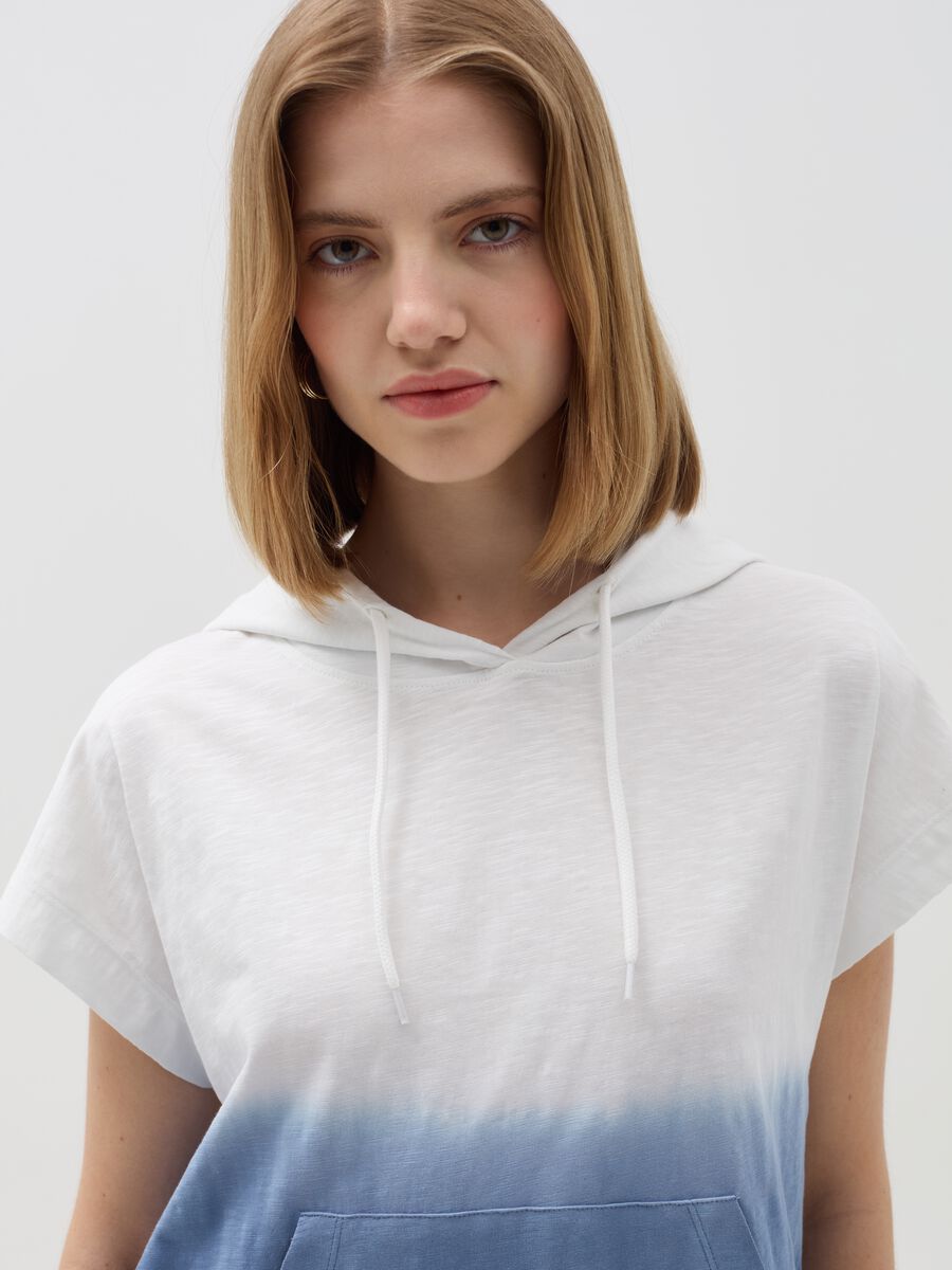 Essential dip-dye T-shirt with hood_0