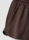 Regular-fit brown cotton-blend shorts with drawstring_5