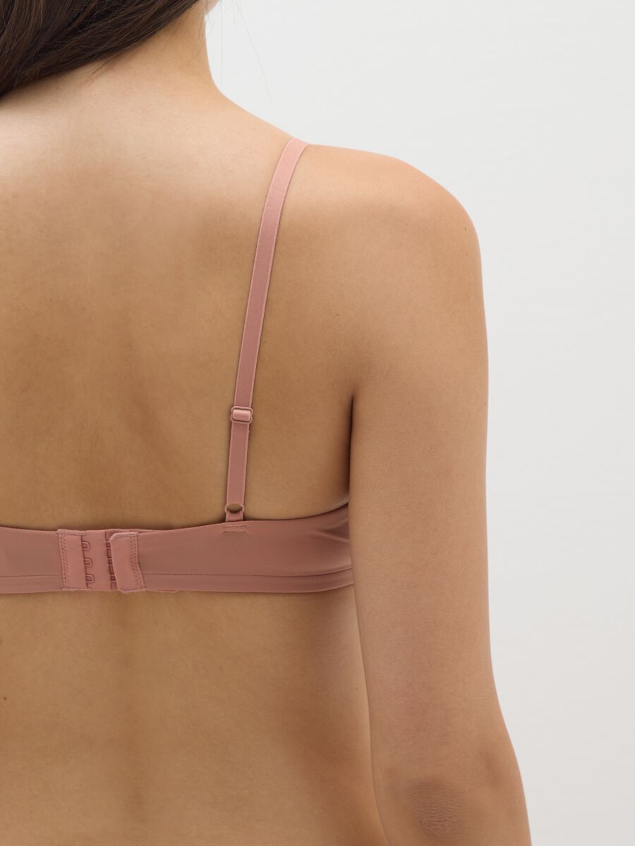 Brown Mixed Fabric Bra_2