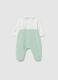 Green Cotton Blend Baby Romper_1