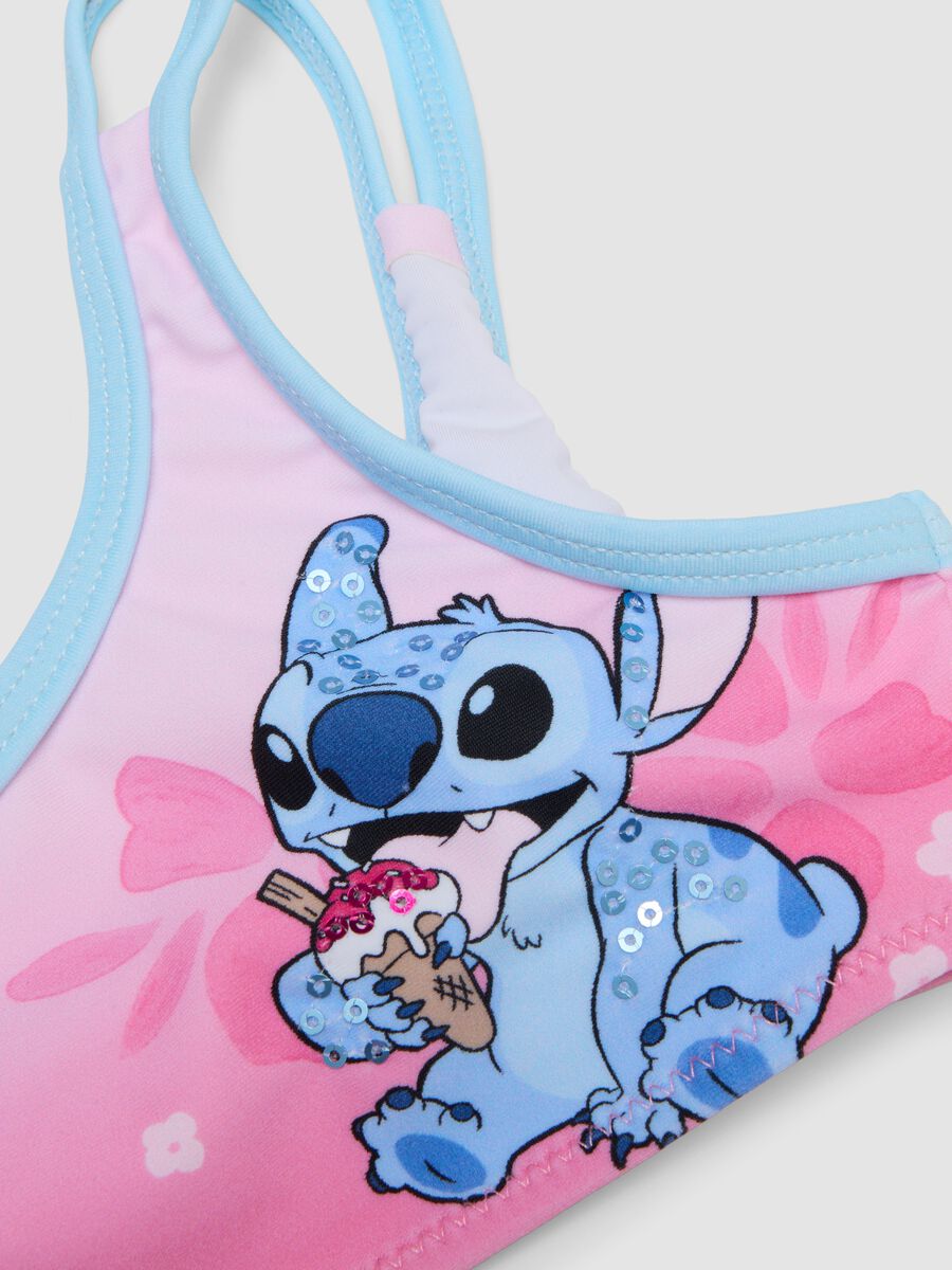 Pink stretch Stitch print bikini_2