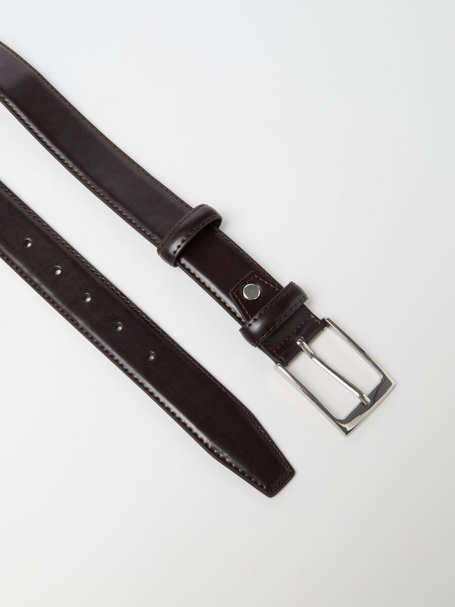 Solid colour belt with rectangular buckle_1