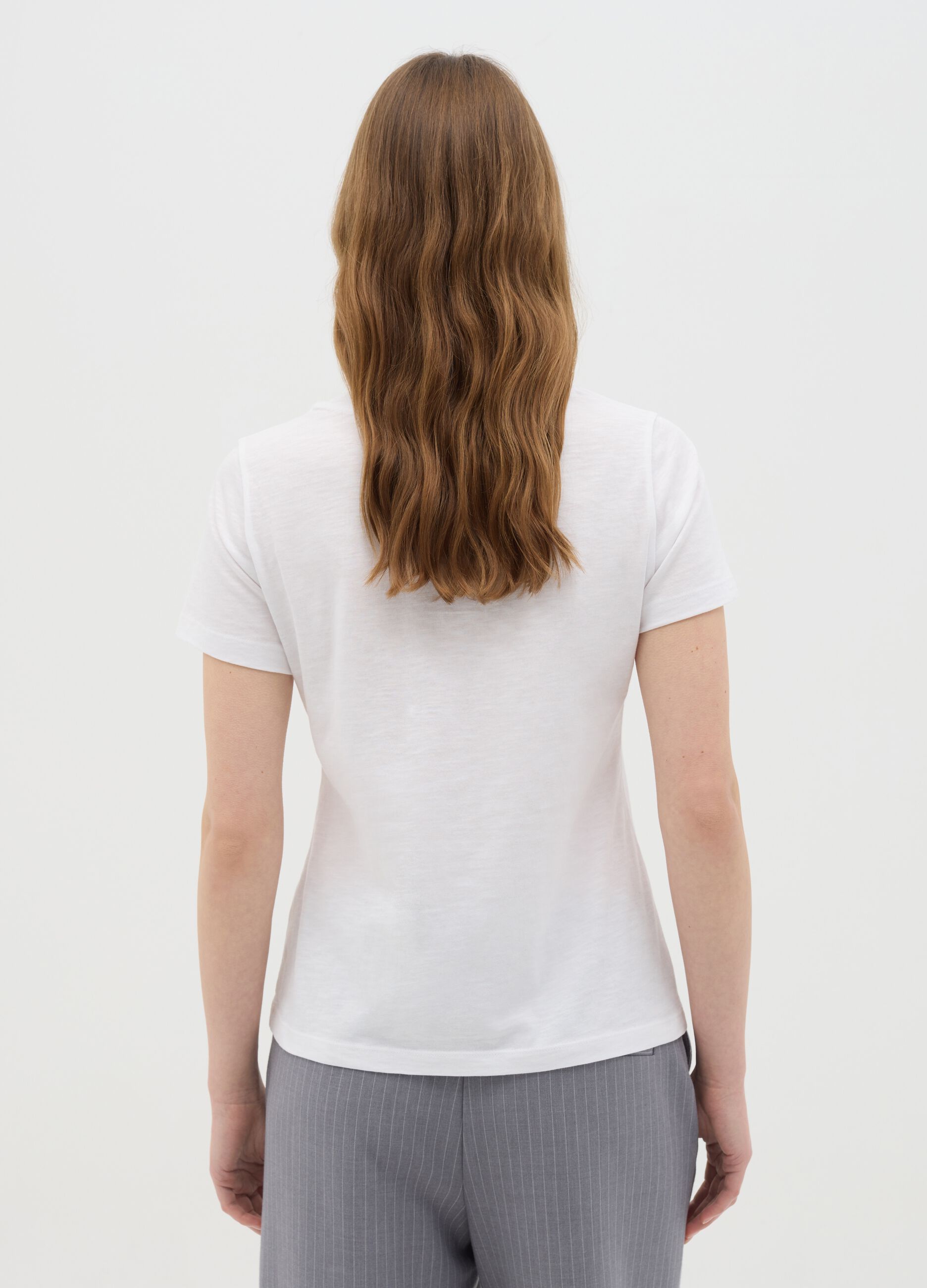 Pure Cotton White T-shirt by Ovs