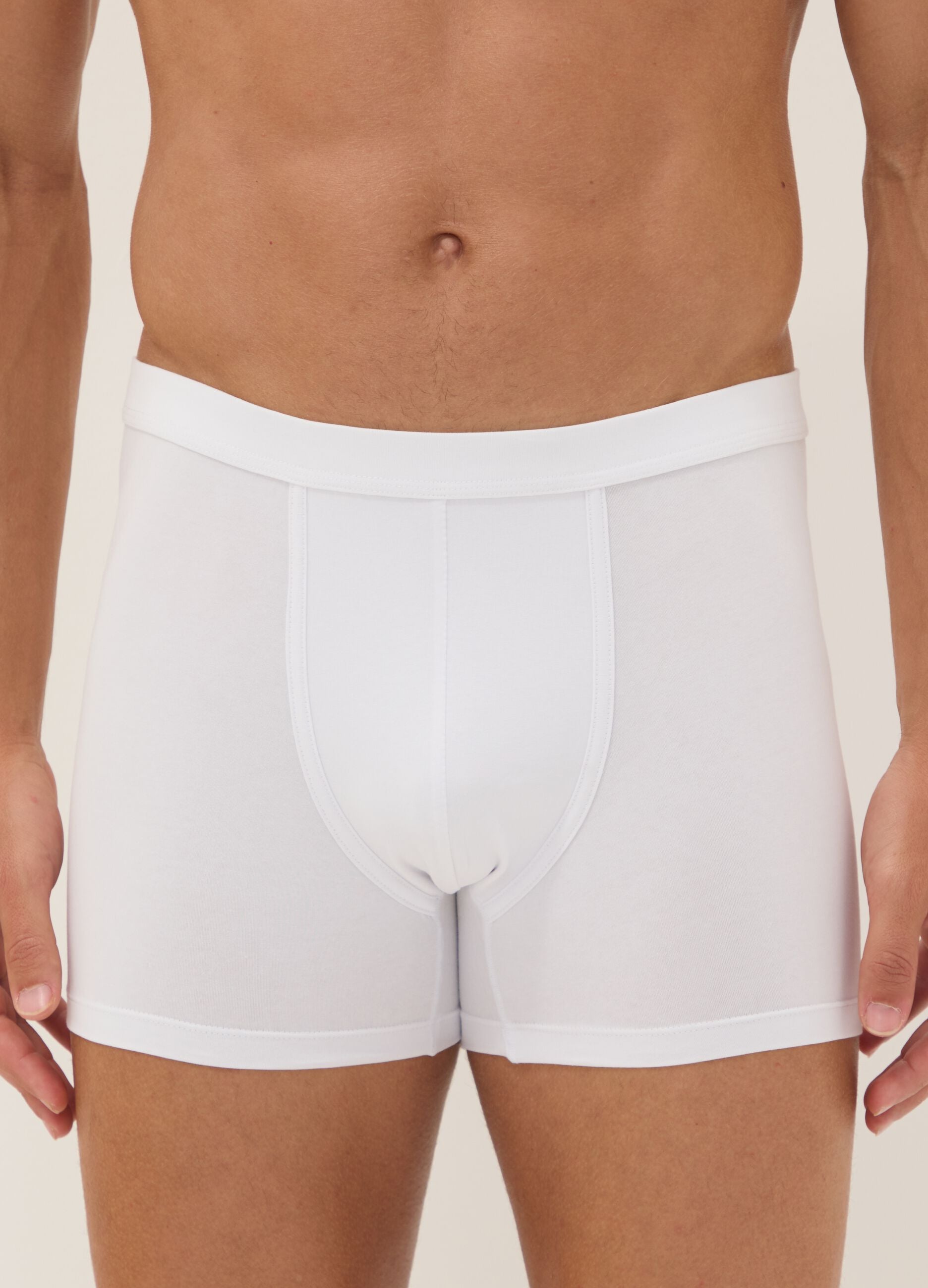 2-pack of white Supima stretch cotton boxers