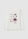 T-shirt with glitter print and long sleeves_0
