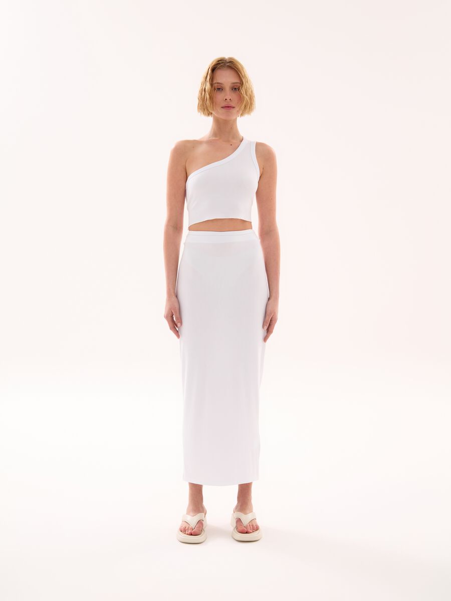 Long Tube Skirt White_4