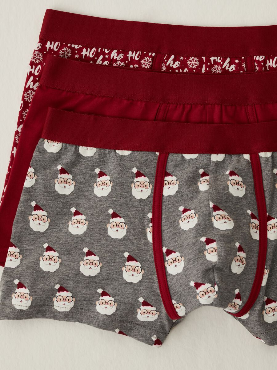Tripack boxer con stampa Babbo Natale_4