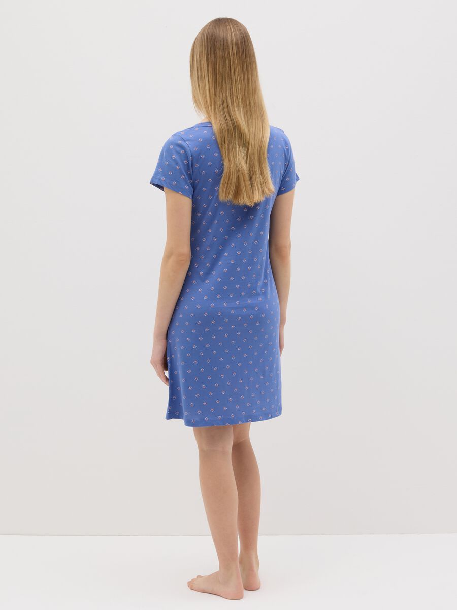 Green nightdress with lavender print_2