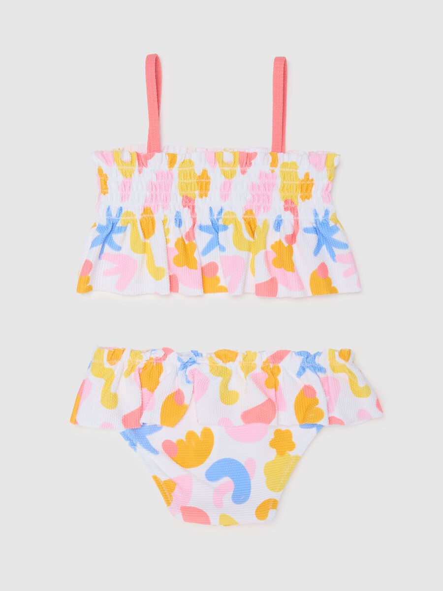 Girls’ bikini in multicoloured stretch fabric_1