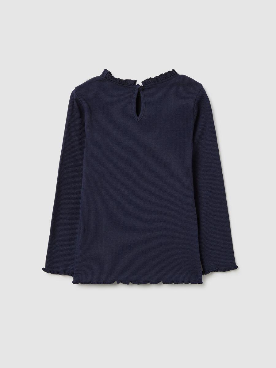 Regular fit blue cotton baby girl sweater_1