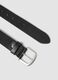 Black Genuine Leather Belt with Metal Buckle_1