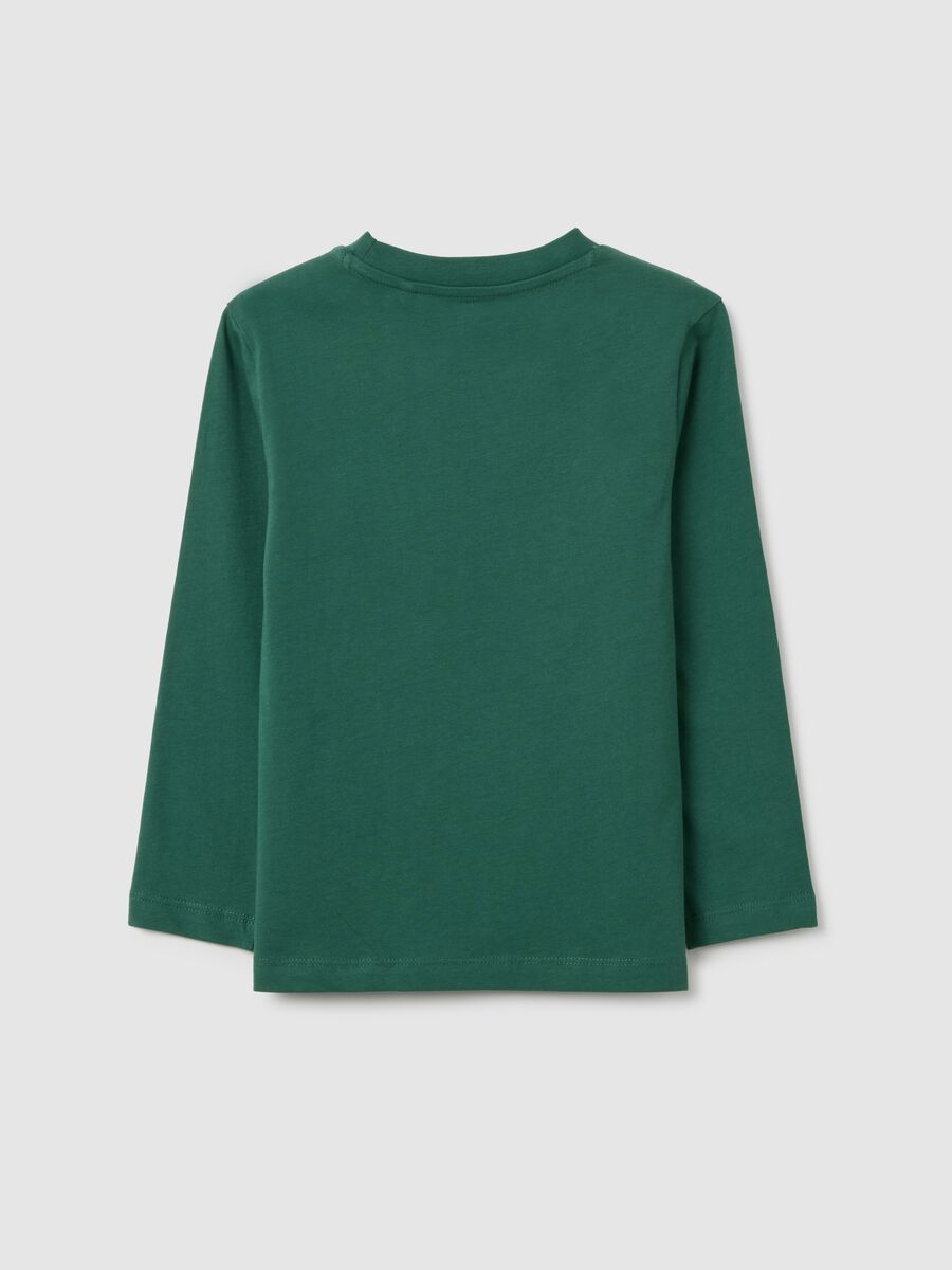Children's T-shirt in pure green cotton regular fit_1