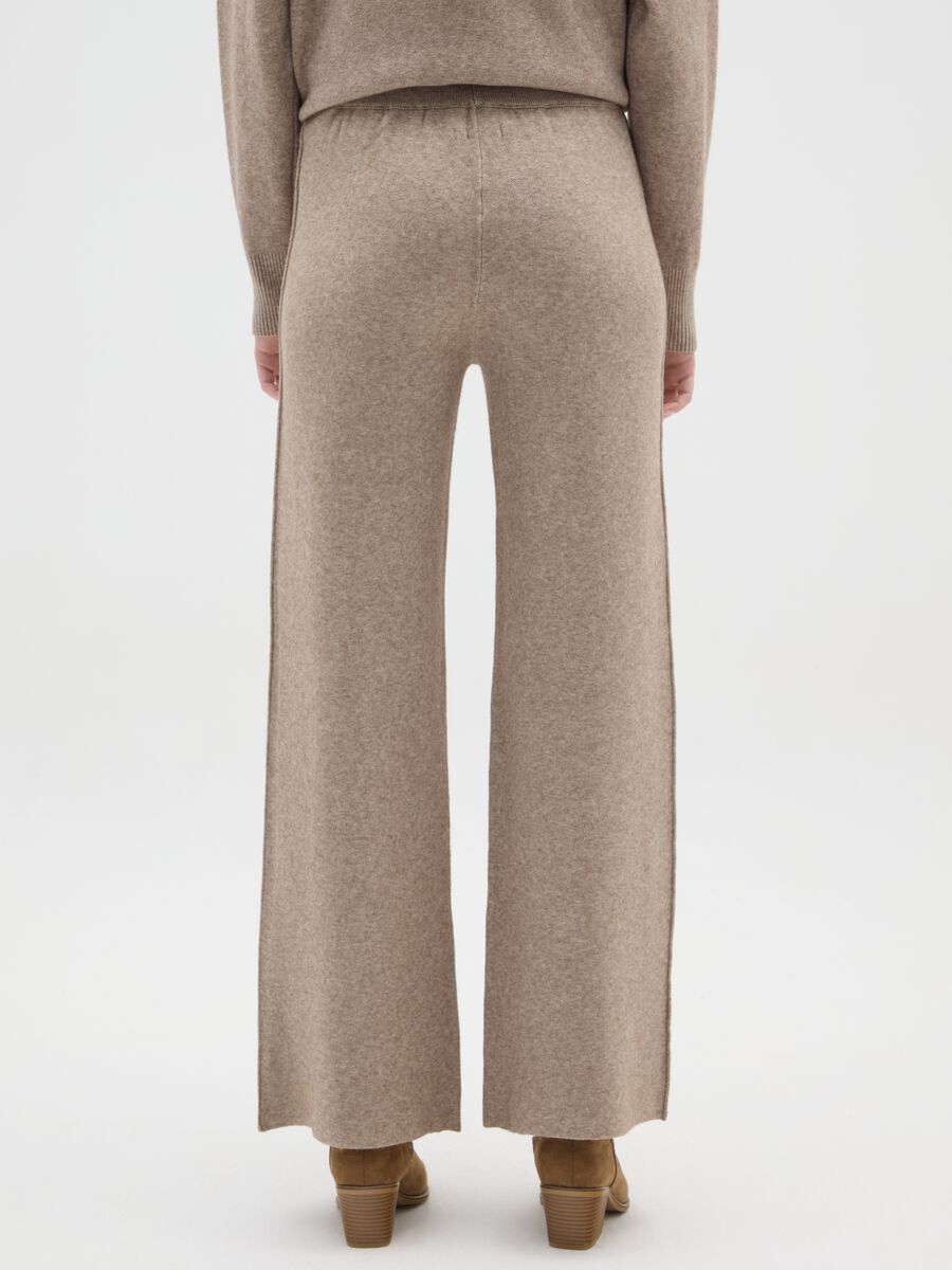 Pantaloni a palazzo beige regular fit_2