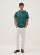 Regular fit green pure cotton T-shirt_1