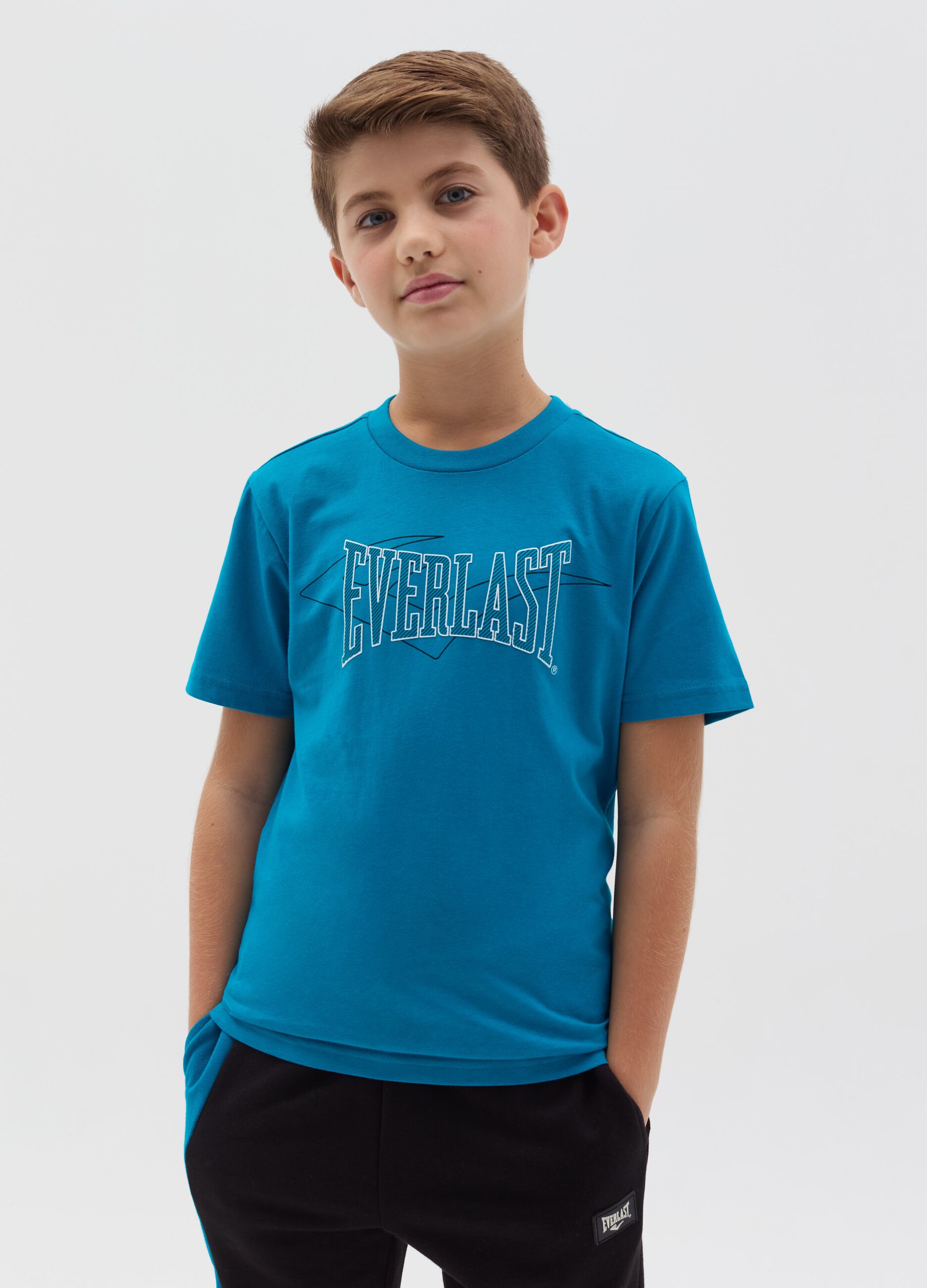 Cotton T-shirt with logo print